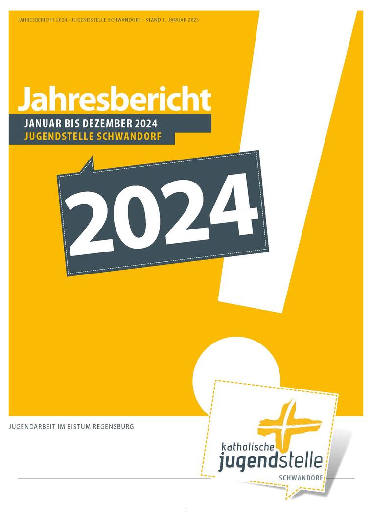 Titelseite des Jahresberichts der Jugendstelle Schwandorf 2024